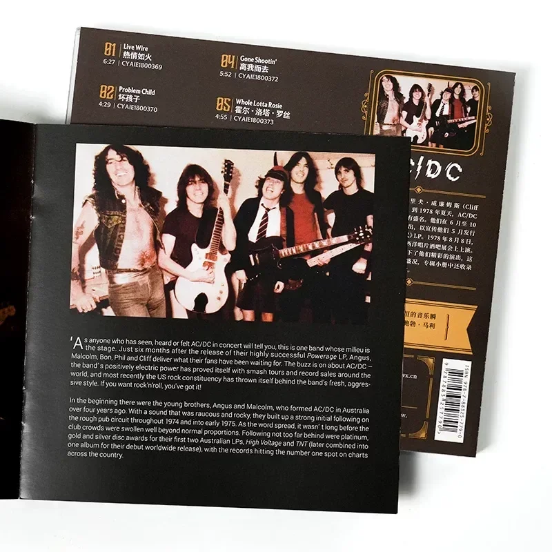 Genuine AC/DC Band Album Nashville Concert CD + Booklet + Folding for AC DC