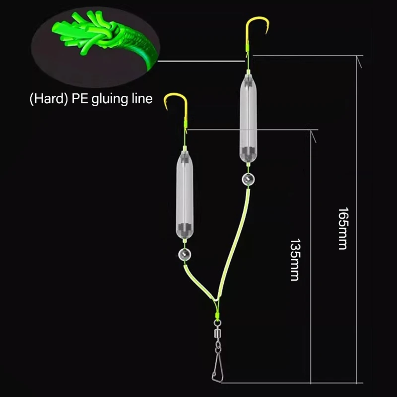 

30lots Plastomer Float Tube Fishing Hook Accessory With Drilling Resistance For Submerging Baits Stability