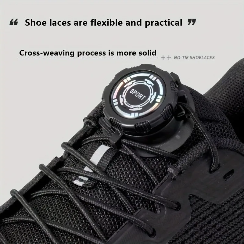 Thick Rope Swivel Buckle Shoelaces New Upgrade Automatic Laces Without Ties Children Adults Sneakers Shoelace Shoe Accessories