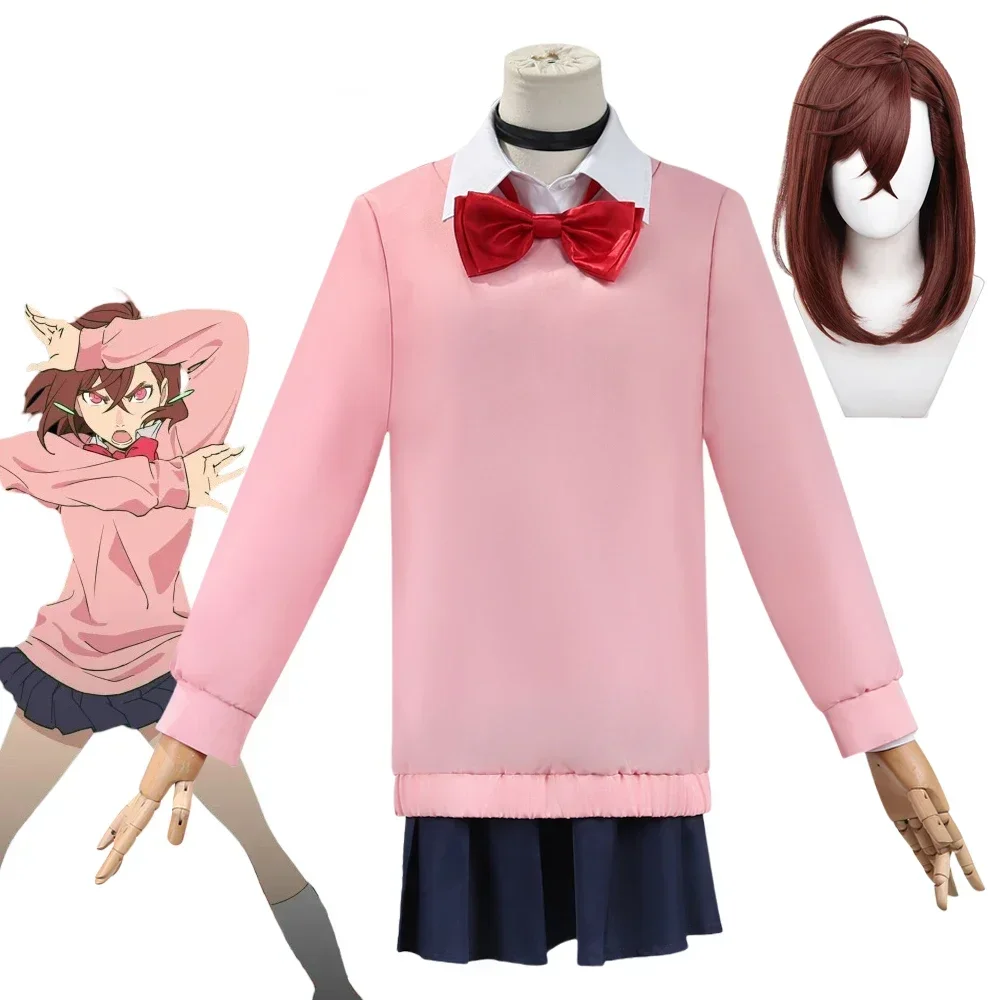 

New 2025 Anime DAN DA DAN Momo Ayase モモ Cosplay Costume Adult Shirt Hoodie Skirt Set Girl Student Uniform Halloween Clothes