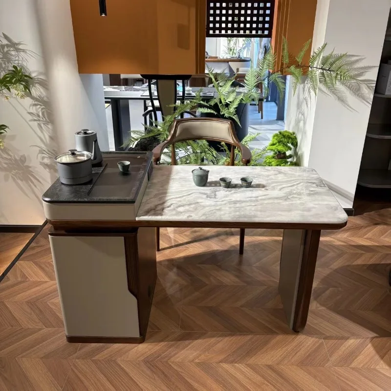 Tea table Multifunctional desk Desk with kettle Rechargeable tea table furniture