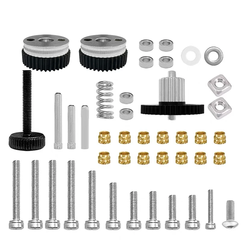 Kit de engranajes de extrusora HGX LITE, mecanismo de relojería de engranaje grande 2, acero endurecido + engranajes PA66 HRC60, alta calidad para impresora 3D VORON2.4
