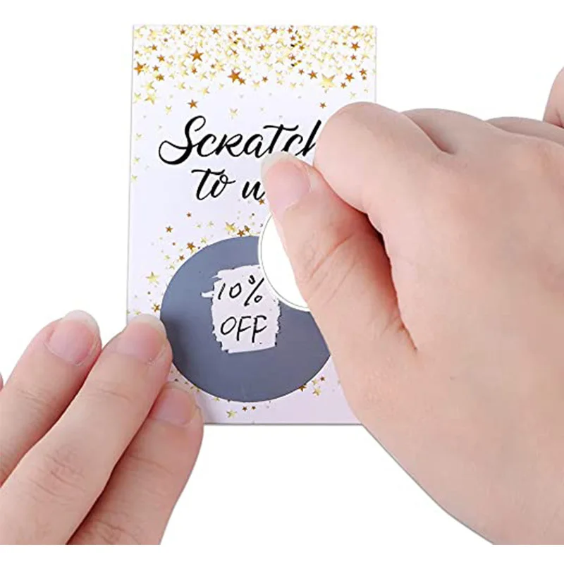 300Pcs/Roll Waterproof Coating Scratch Sticker Perfect for Promotion Lottery Game Hidden Information Stationery Gift