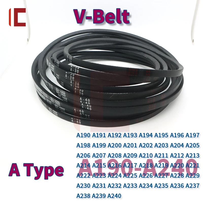

A Type Belt V-Belt A190 to A240 A Type Drive Belt Industrial Triangle Belt Transmission Belt Agricultural Machinery Belt V Belt
