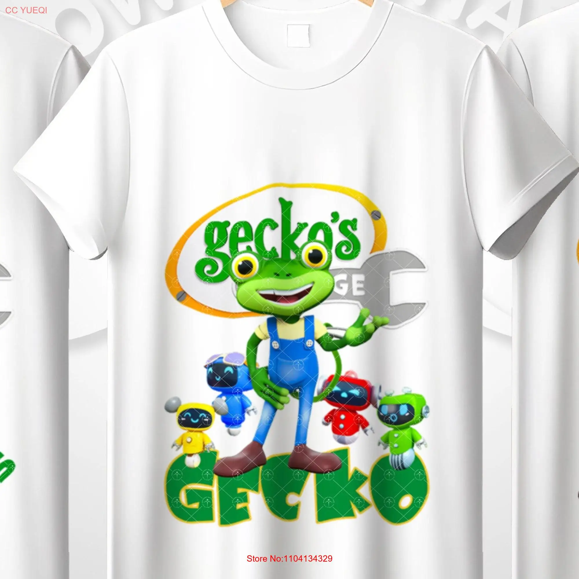 limited geckos garage shirt gecko's costume cake topper file png birthday BYWHO long or short sleeves