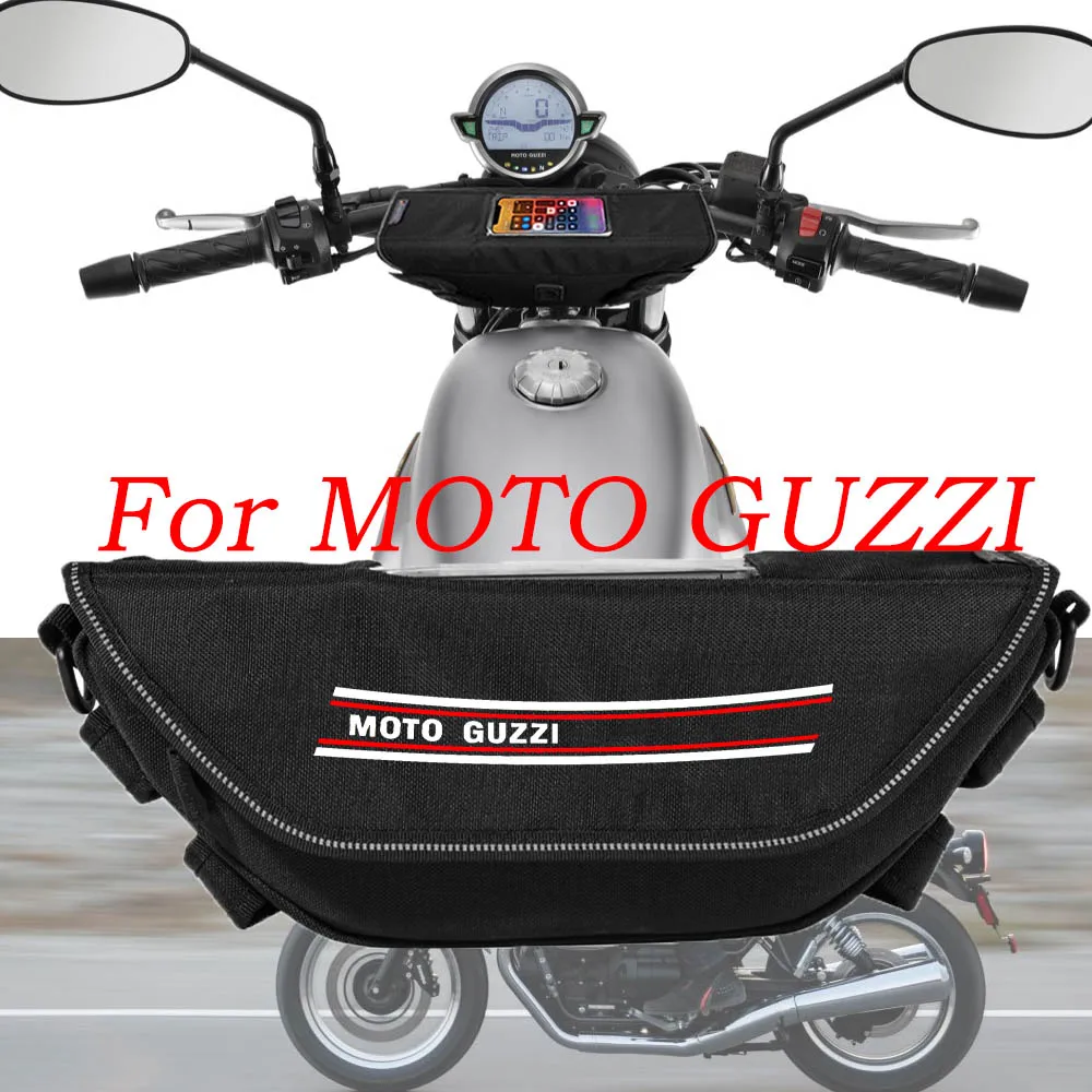 For Moto Guzzi  V7 V9 V85TT V100Roamer / Bobber Motorcycle accessory Waterproof And Dustproof Handlebar Storage Bag navigation