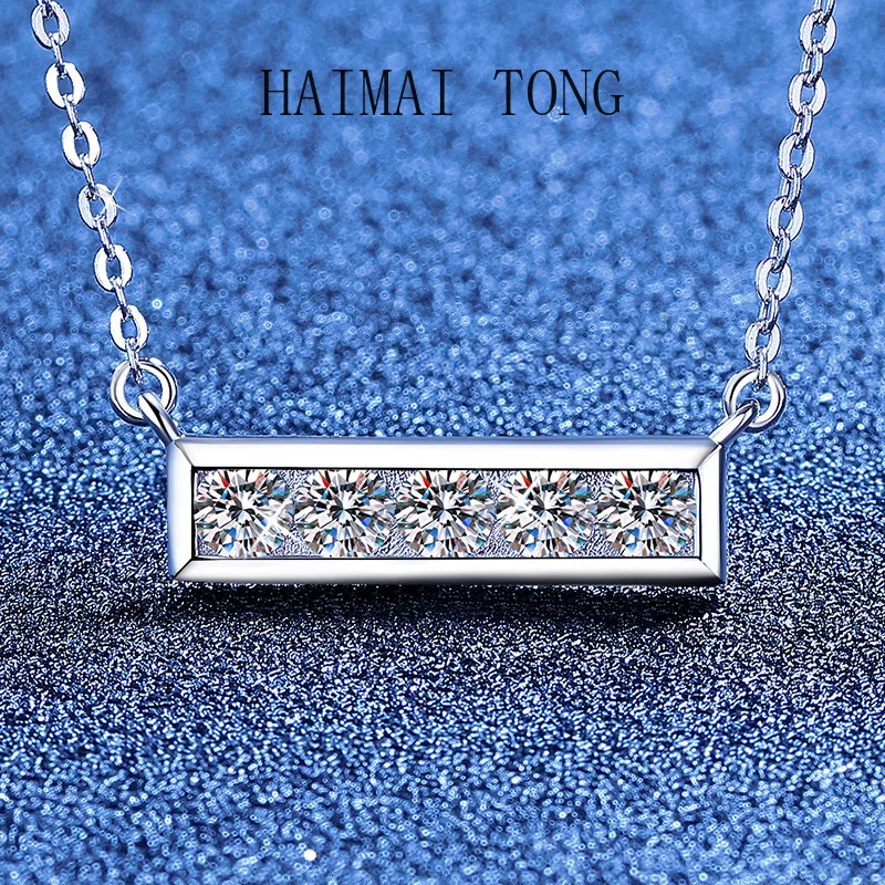 

HAIMAITONG PT950 platinum, necklace full of diamonds no matter brand retro collarbone chain niche light luxury pendant one-carat
