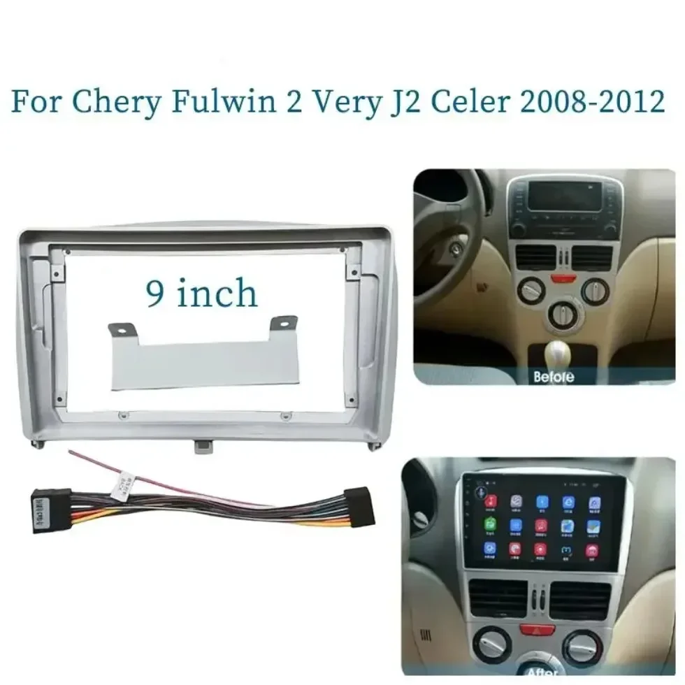 

For Chery Fulwin 2 Very J2 Celer 2008-2012 9 Inch Car Frame Fascia Adapter Android Radio Audio Dash Fitting Panel Kit