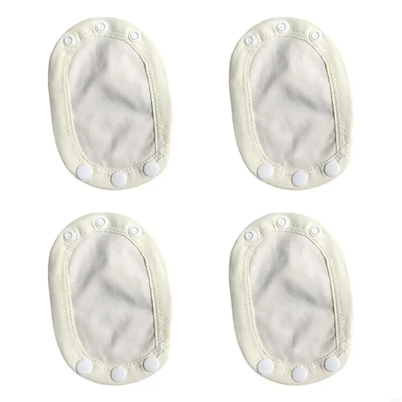581F – ensemble 4 ajusteurs vêtements pour bébés, en plastique, extension à pression à l'entrejambe, tampon en coton
