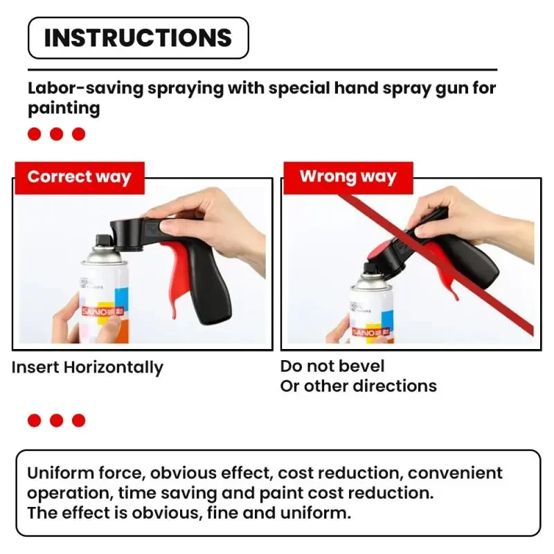 Instant Aerosol Trigger Handle Car polishing spray paint to save effort trigger handle Paint spray proof easy assist grip