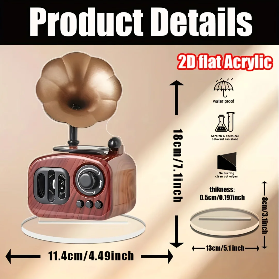 1PC Retro Phonograph Ornament Art Desktop Decoration, A Unique Gift for Friends, Family, and Loved Ones