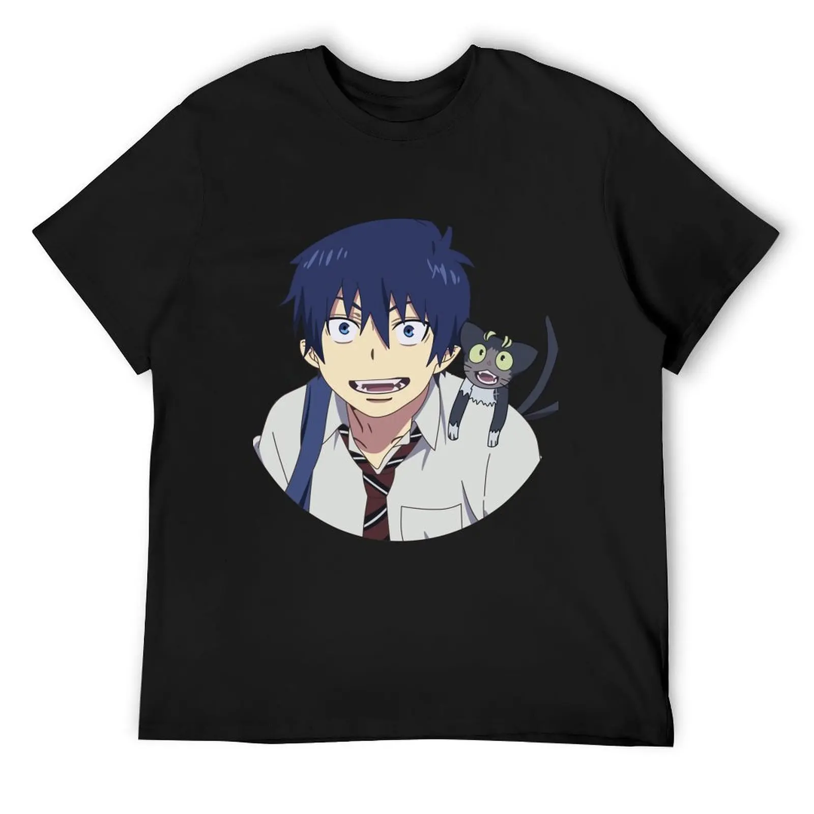 

Blue Exorcist - Rin Okumura and Kuro T-Shirt cute tops cheap stuff aesthetic clothes vintage t shirts shirts men
