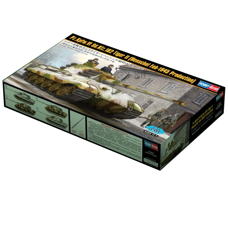 Hobbyboss 84532 1/35 Scale German PzKpfw VI Sd Kfz 182 Tiger II Heavy Tank Henschel Hobby Craft Toy Plastic Model Building Kit