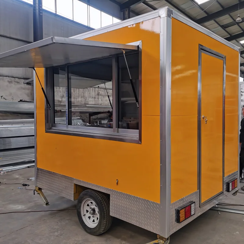 

Fast Food Cart for Baking Equipment Mobile Ice Cream Cart Customized Street Food Trailer Mini Concession Cart With USA Standard