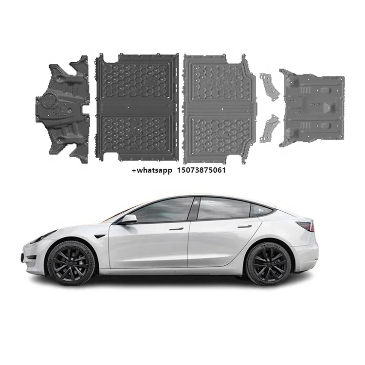 Model 3 Underbody Protection Skid Plates 2.7mm Magnesium Aluminum Engine Crankcase Chassis Guard Auto Parts