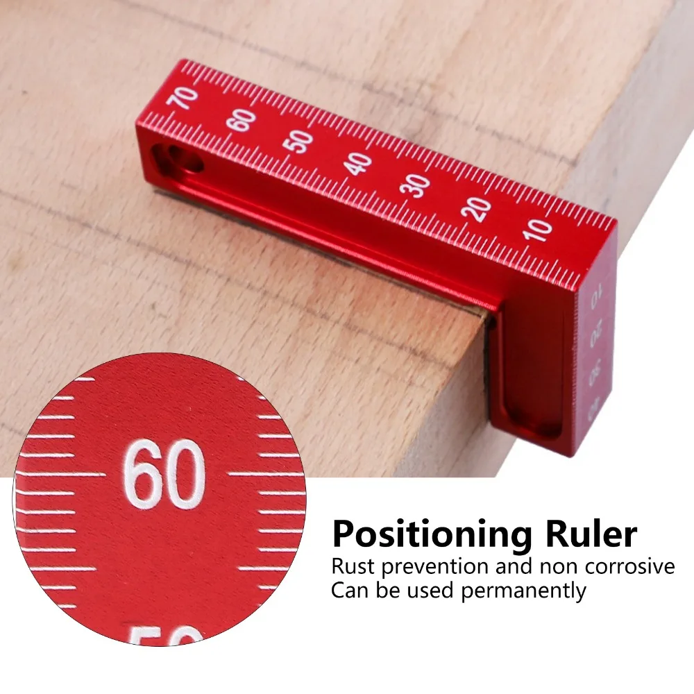 Aluminum Alloy Positioning Squares 90 Degree Mini Small Size Woodworking Measuring Tools L Type Clamping Design Machinist Square