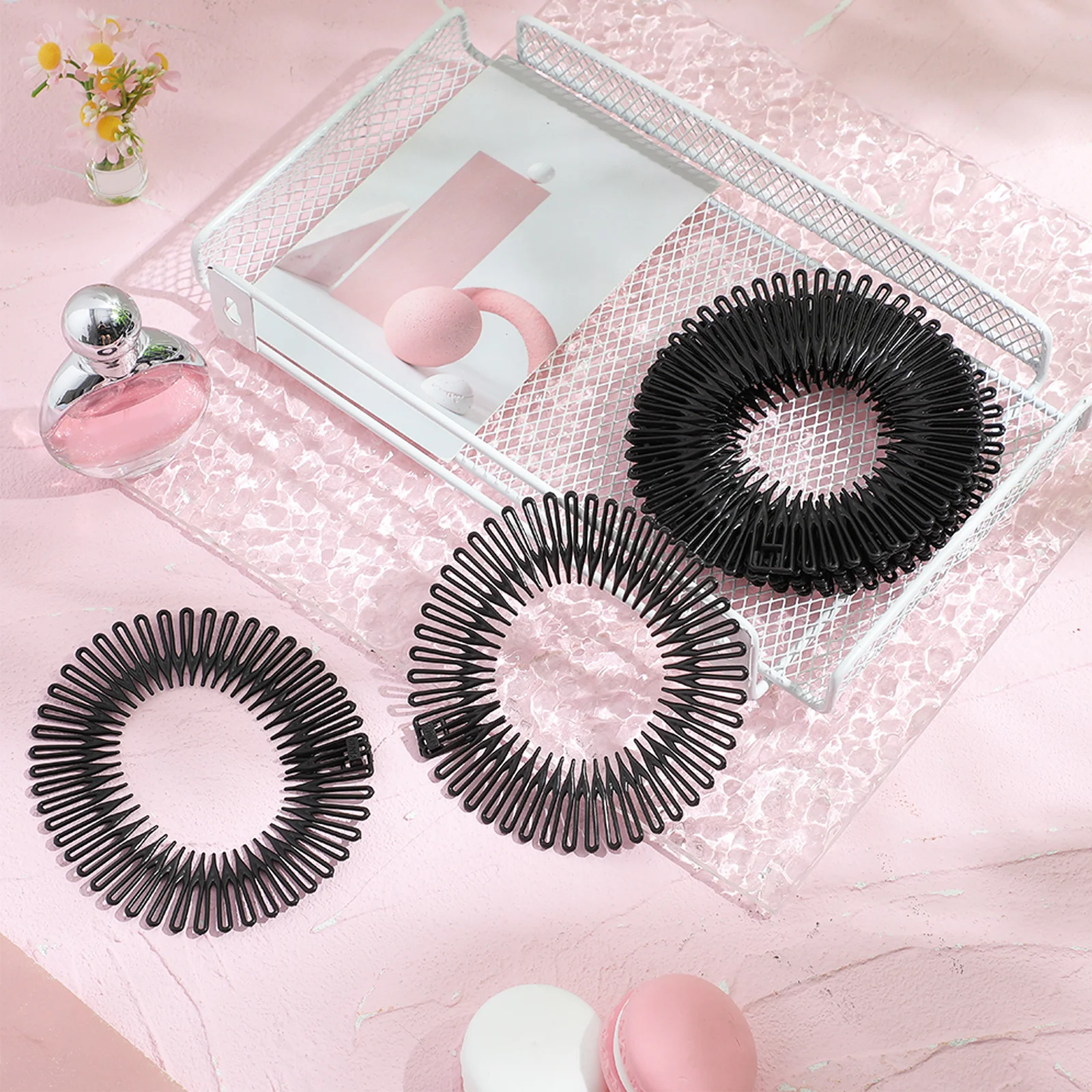 

10Pcs Spring Hairbands Stretch Comb Headband Soft Flexible for Women Curly Hair Styling Accessories Comb Headbands for Women