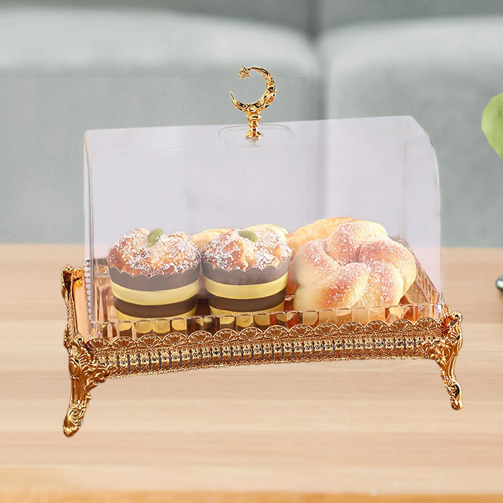 

Serving Tray, Dessert Plate, Eid Mubarak Cookies, Cake Stand with Lid, Food Tray