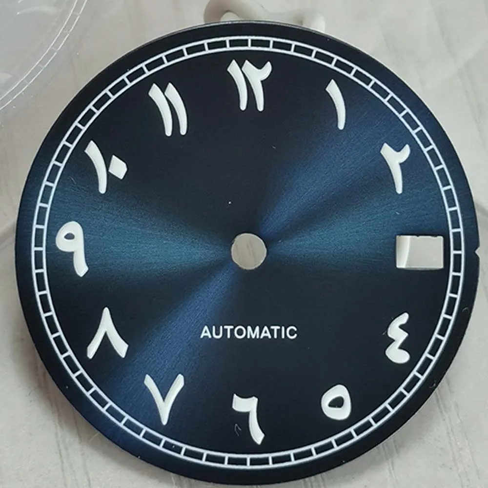 Middle East Arabic digital S dial modification accessories 28.5mm literally fit nh35/nh36 movement green luminous