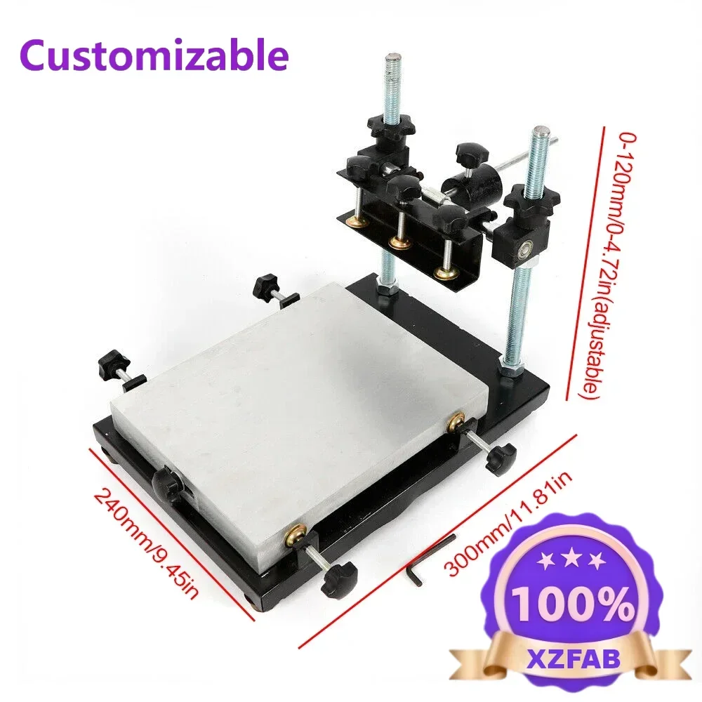 Factory Direct 2026 Sturdy Manual Solder Paste Printing Machine for 0-120mm Adjustable PCB SMT Stencil Printer