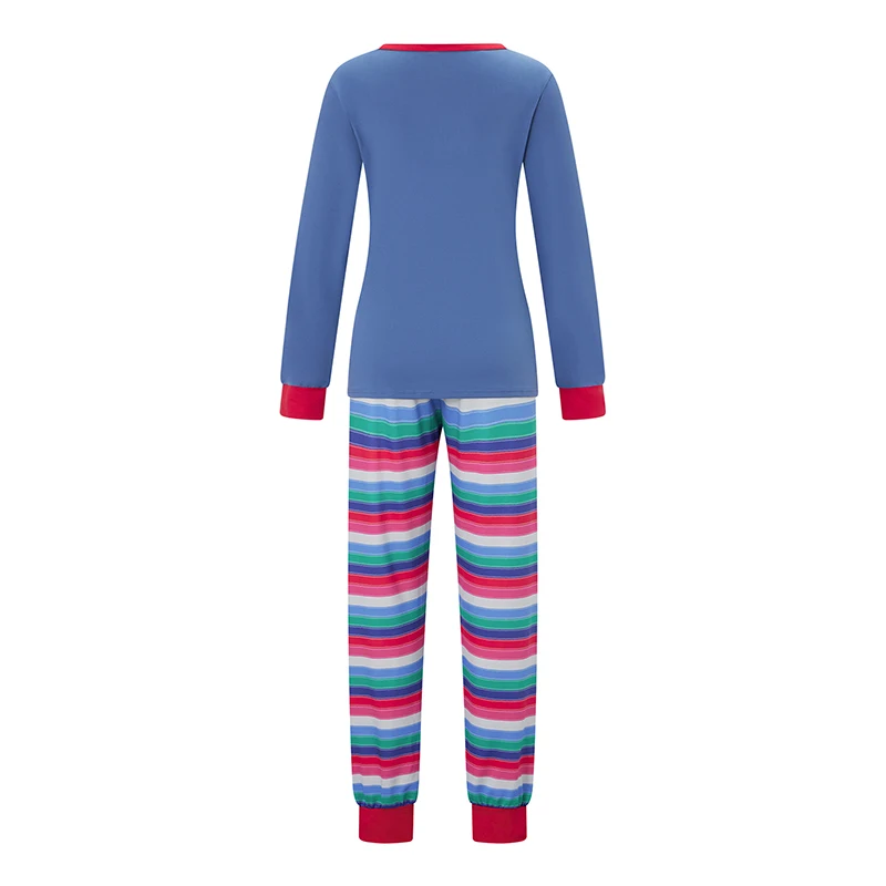 Bijpassende familiepyjamaset Gezellige tops met lange mouwen en geruite broek Nachtkleding Loungewear voor alle leeftijden