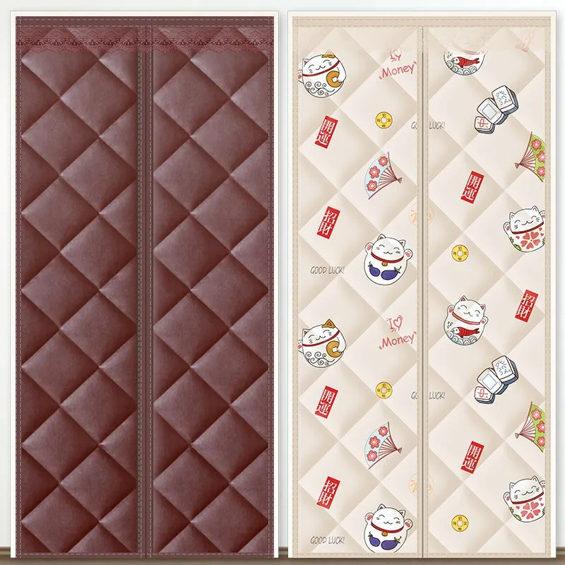 

Winter Thicken Warmth Preservation Windproof Door Curtain Air Conditioning Partition Door Screen Magnetic Oxford/Pu Door Curtain
