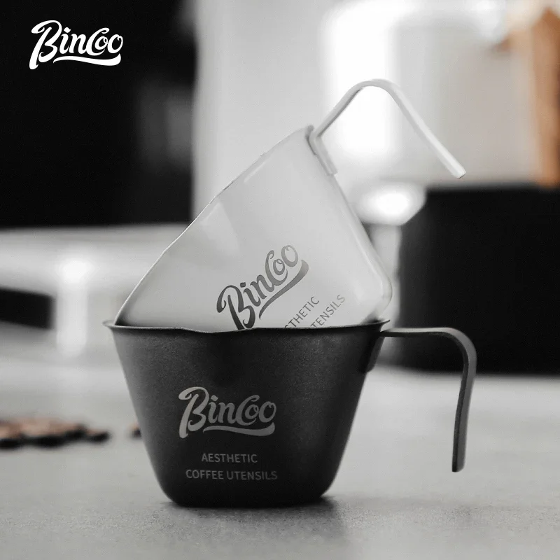 

Bincoo Stainless Steel Espresso Cup with Measuring Scale Coffee Dosing Cup for Home Barista Use
