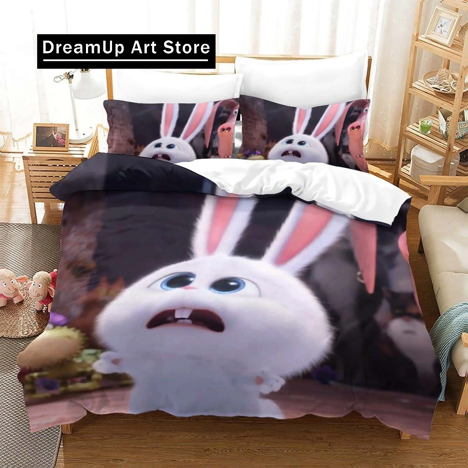 3D Print Cartoon The Secret Life of Pets Bedding Set Single Twin Full Queen King Size Bed Set Adult Kid Bedroom Duvet cover Sets