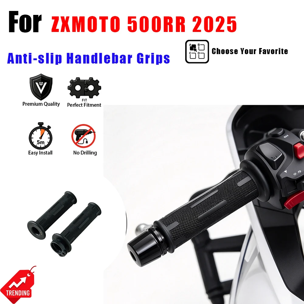 Premium High Quality Anti-slip Grip Handlebar Throttle Sleeve Custom Upgrade For ZXMOTO 500RR 2025 Motorcycle Replacement Parts