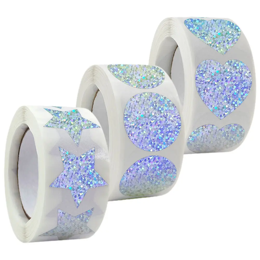 

3 рулона самоклеящихся декоративных наклеек-сердечек для запечатывания конвертов, этикеток для выпечки и подарочной упаковки