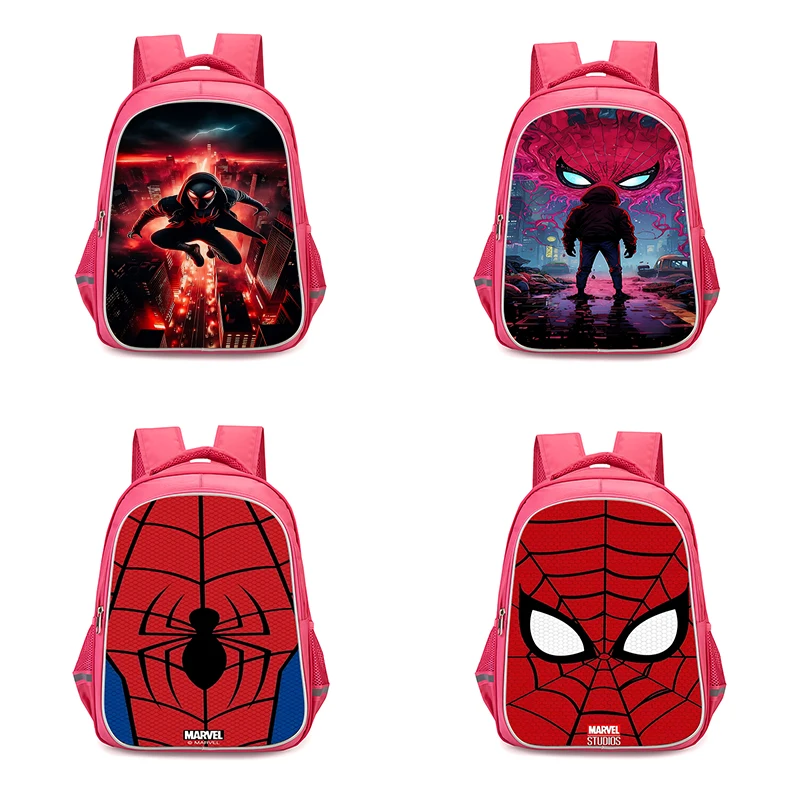 Child Backpacks Cute anime Spiders-man Girls Student Birthday Gift School Bags Camping Durable Rucksack