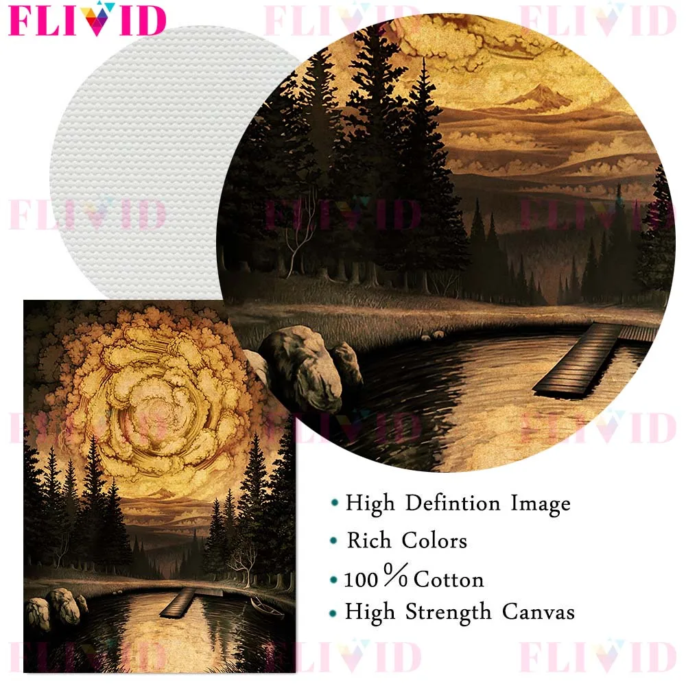 دعوة من الآلهة ملصق فني وطباعة سحابة المقدسة السماء خمر الرسم على لوحات القماش الجدارية مجردة غامضة فن الديكور