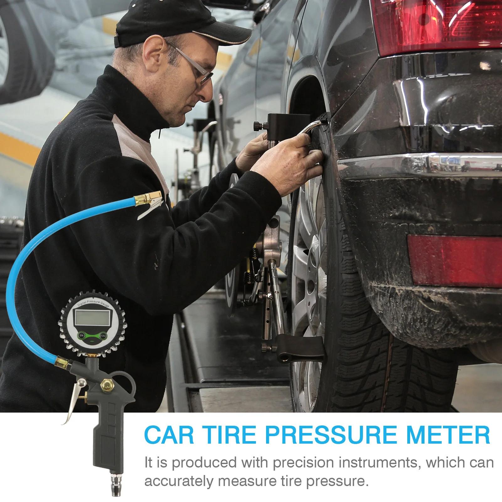 

Car Tire Pressure Gauge Strong Durable Digital Display Lightweight Auto Tire Pressure Checker Car Supply Auto Supply