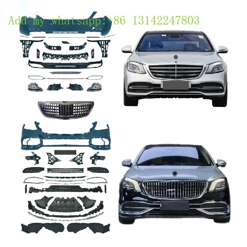 

S CLASS For z W222 2018-2020 Bodykit s New Plastic Front and Rear Bumpers for the Vehicle