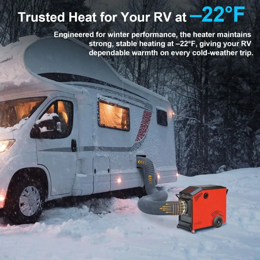 Upgraded Nylon Diesel Heater Hose Heavy-Duty Insulated Venting Hose Wear-Resistant Tear-Proof Air Ducting RV Camping Truck Tent