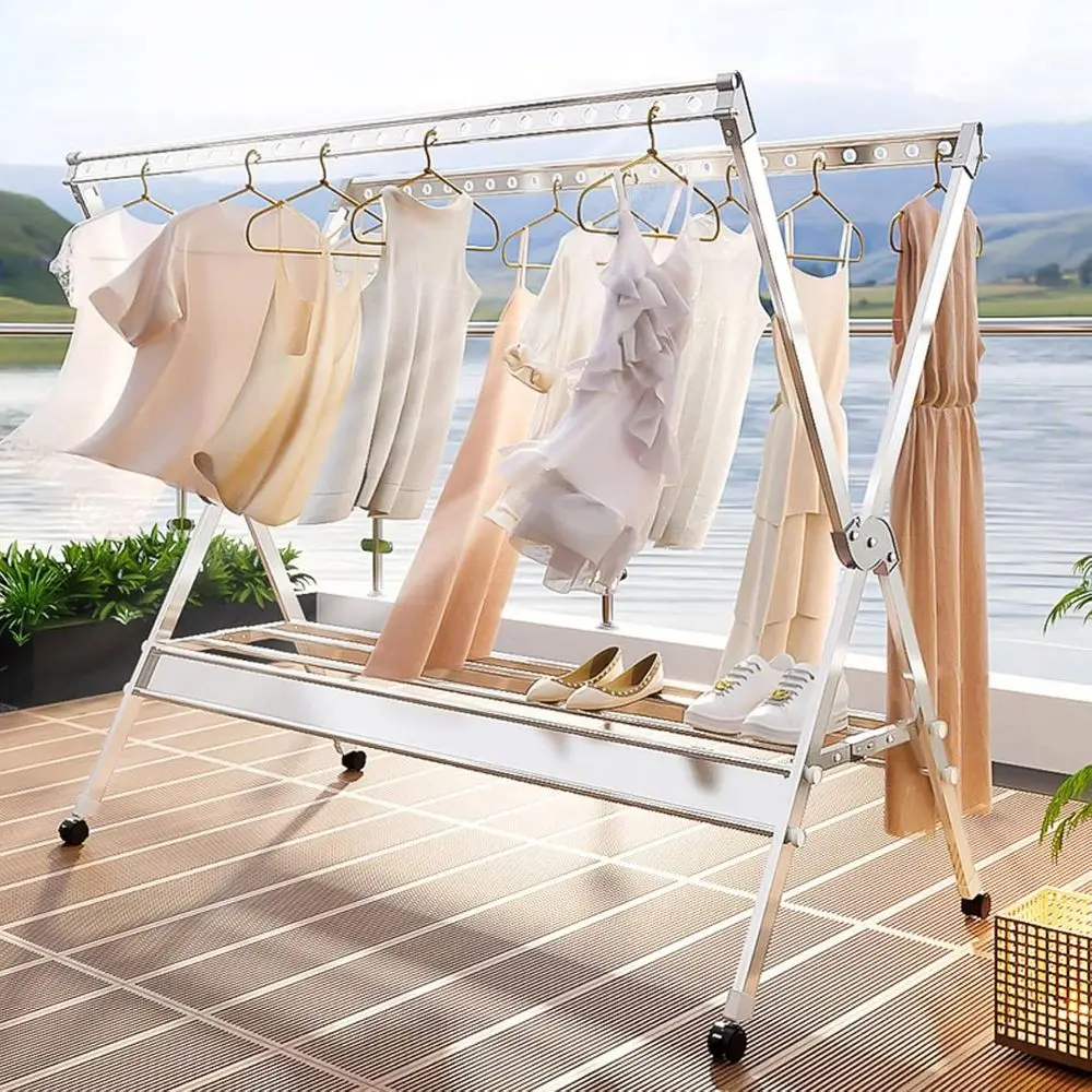 

Сушилка для белья из алюминия для дома и улицы, экономящая пространство, для полотенец, постельного белья и многого другого