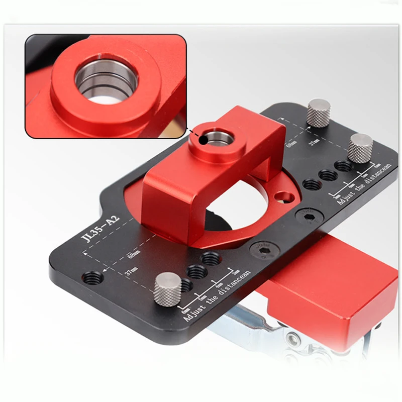 Drilling Guide Locator Set Woodworking 35mm Hinge Jig Kit with Fixture for Alloy Plastic Hole Opener Tools Puncher Template