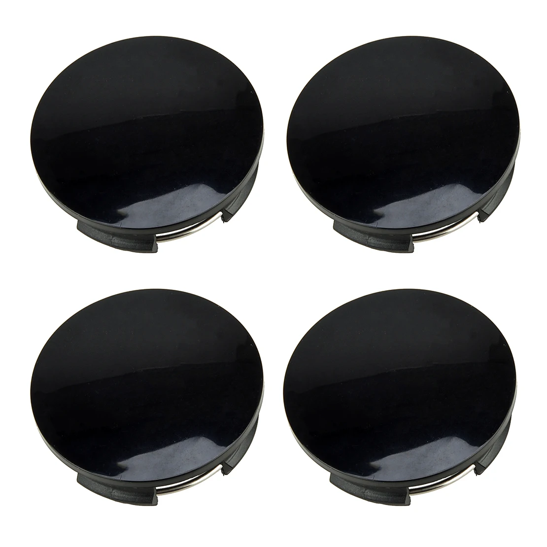 4pcs Black 57mm Wheel Center Hub Cap Cover ABS Fit for Universal