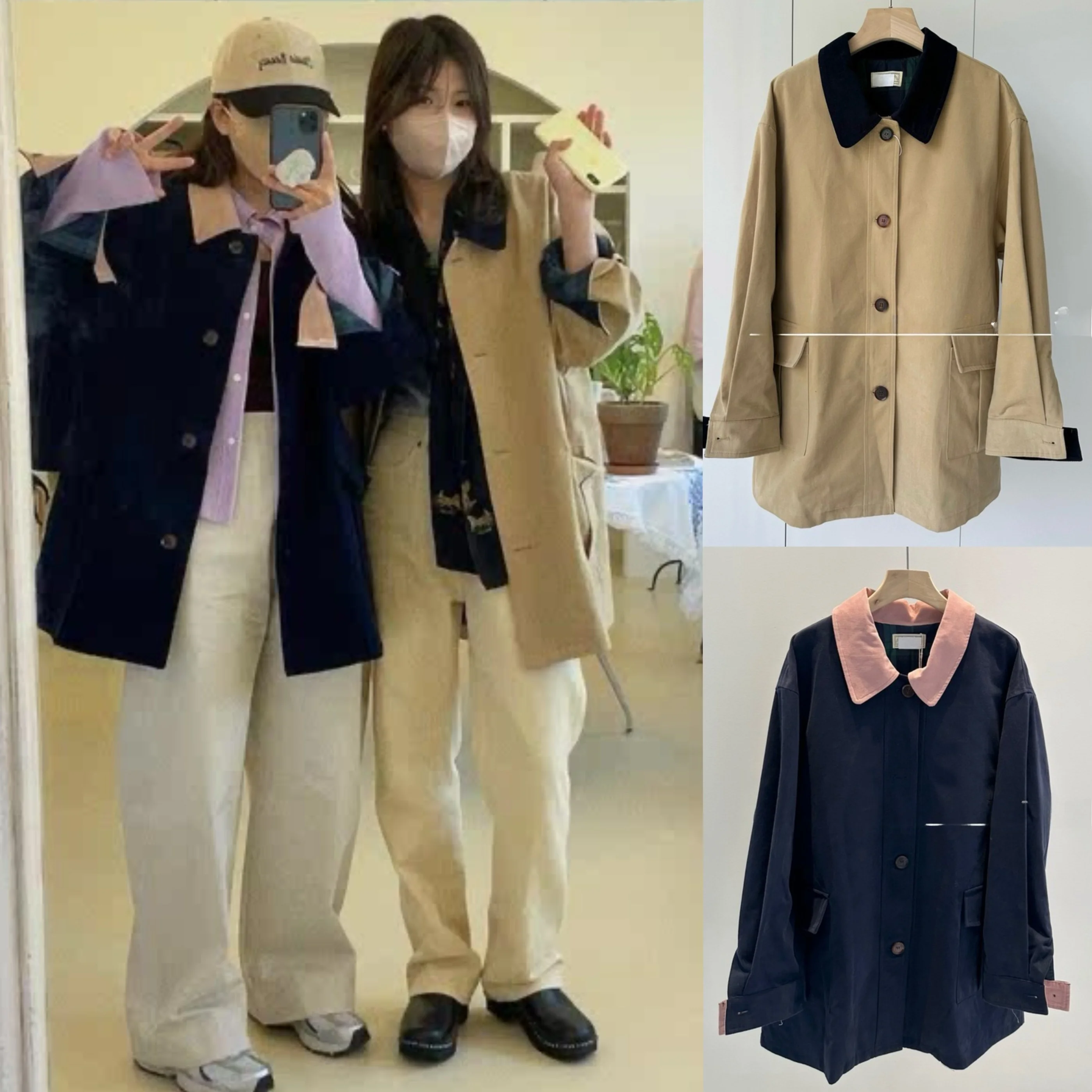

Retro Corduroy Patchwork Loose Workwear Sle Jaet Outerwear Modest Mood Qui very for Autumn Season Women's Faion