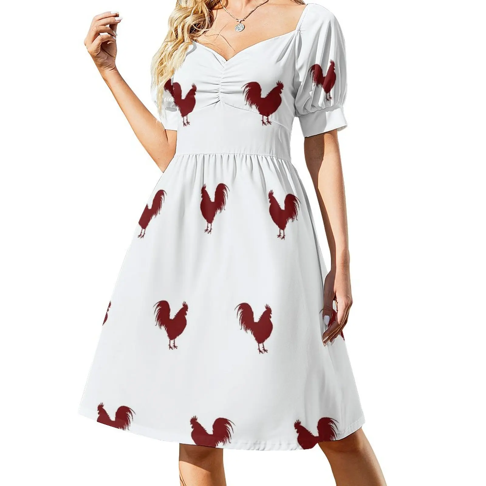 Red Rooster Short Sleeved Dress dresses ladies 2025 summer womens clothing Dress