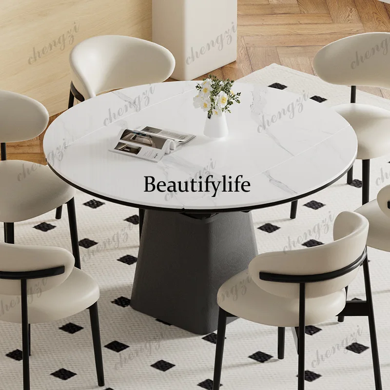 Nordic Log-style Dining Tables Extendable Foldable Household Small-sized Dining Tables Dining Room Furniture Linge De Table