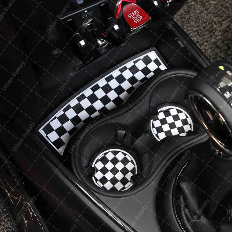 3Pcs Union Jack Car Cup Coffee Cushion Storage Auto Non-slip Mat Pad Accessories For Mini Cooper Clubman F55 F56 F60 F54 F57