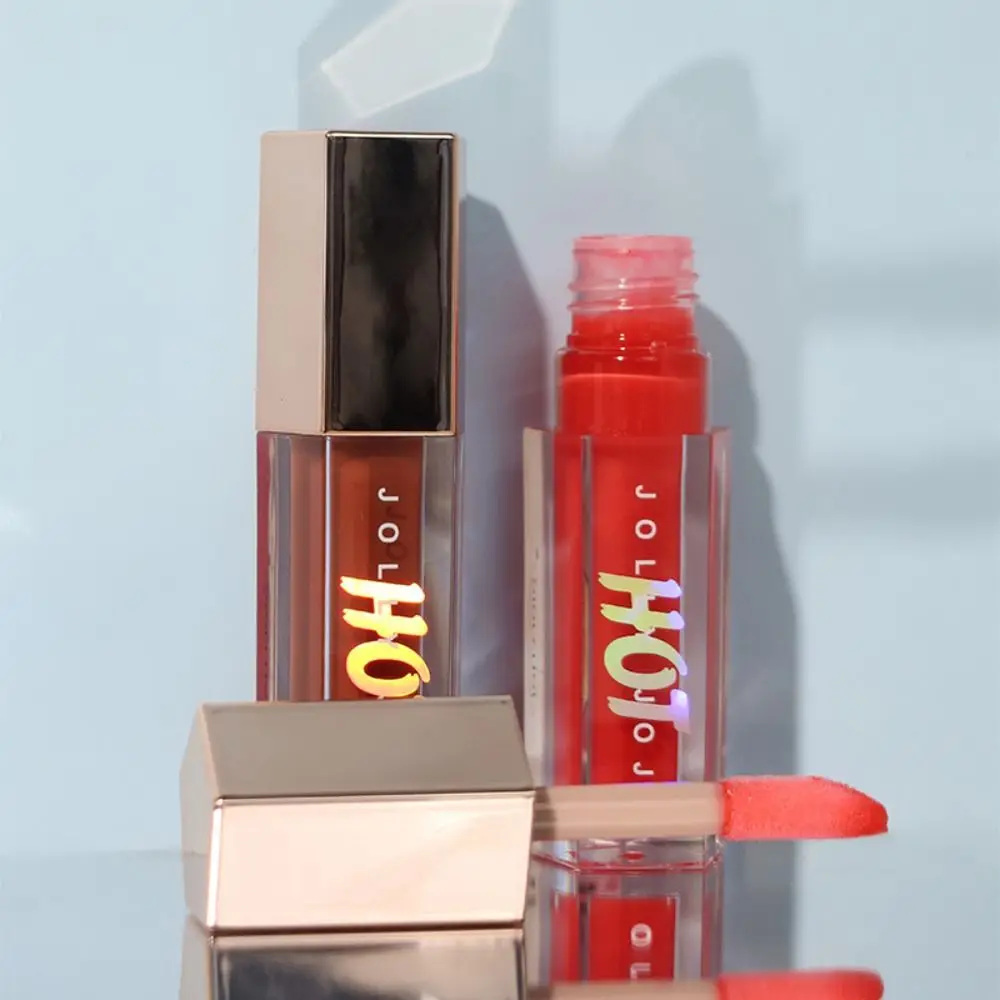 Brillo de labios transparente para mujer, espejo hidratante, resistente al agua, Reduce las líneas finas, hidratante