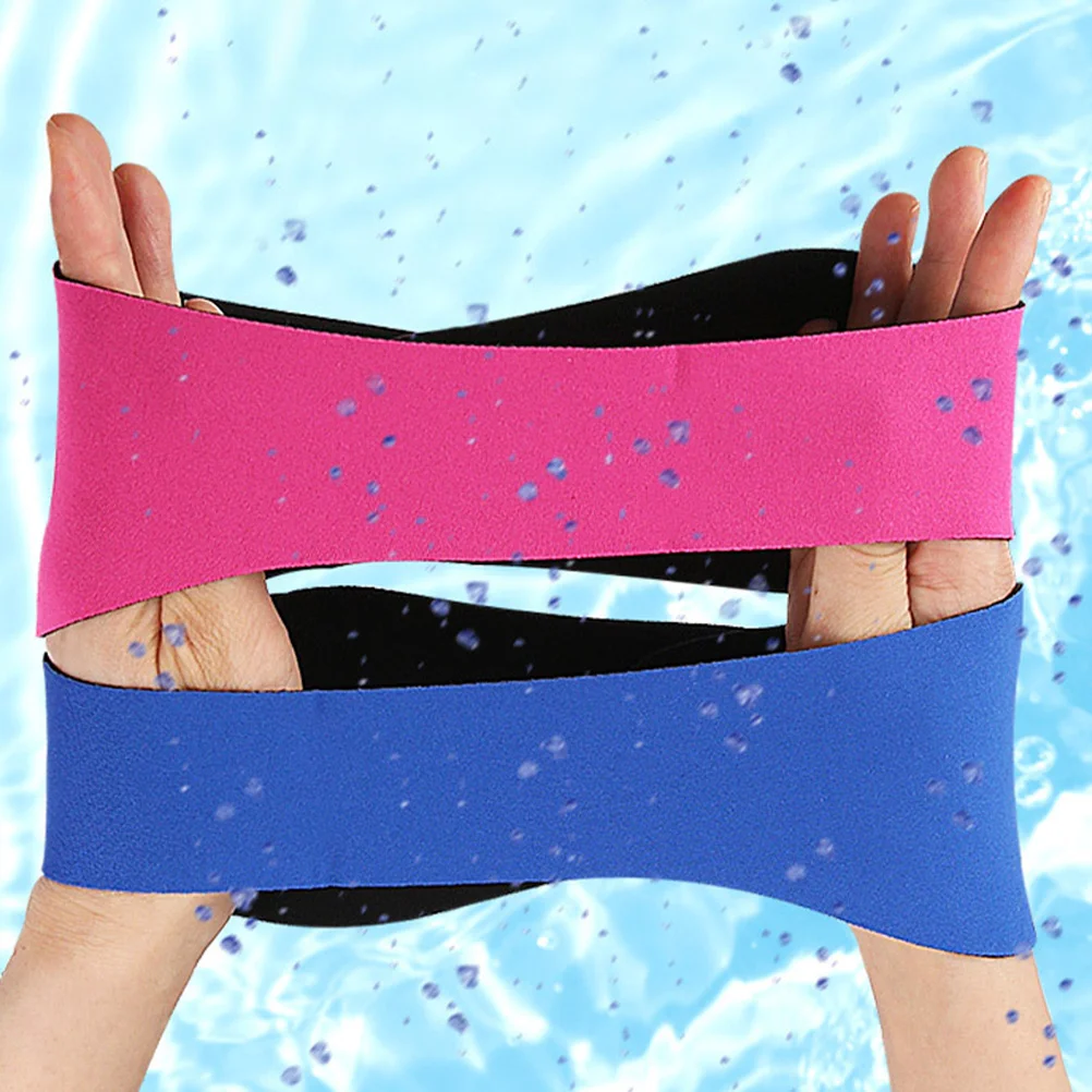 

2Pcs Lightweight Neoprene Swim Headbands Adjustable Ear Protection for Swimming Bathing Shower Waterproof Ear Covers for Shower