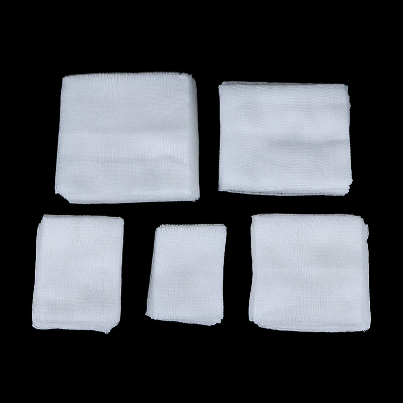 Medical Absorvente Gaze Pad, Molho, Bloco de Gaze Estéril, Kit de Primeiros Socorros, Cuidados, 8 Camadas, 10Pcs