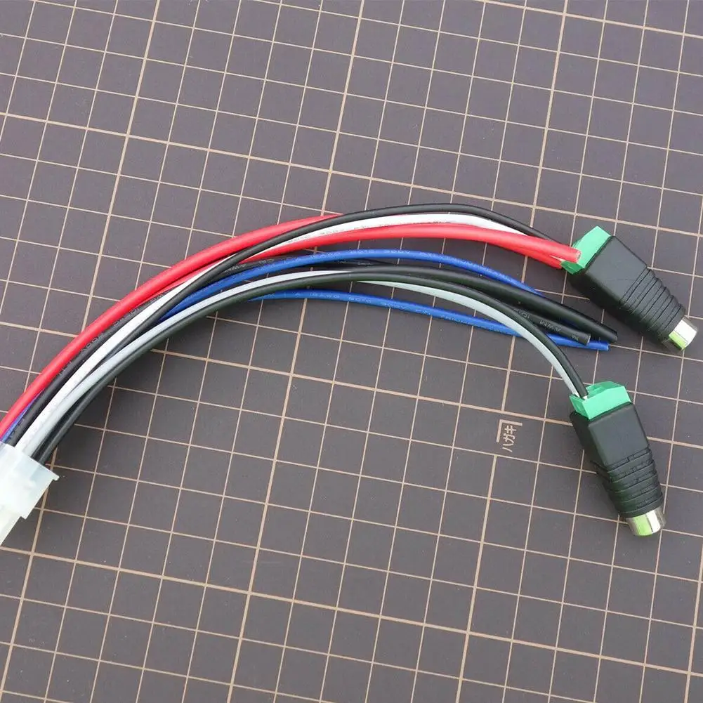 

Universal Car Amplifier Speaker Power High Level Input Wire Harness Plug For DUAL TBX10A 16AWG 1015UL 18AWG 1007UL Adapter W9N8