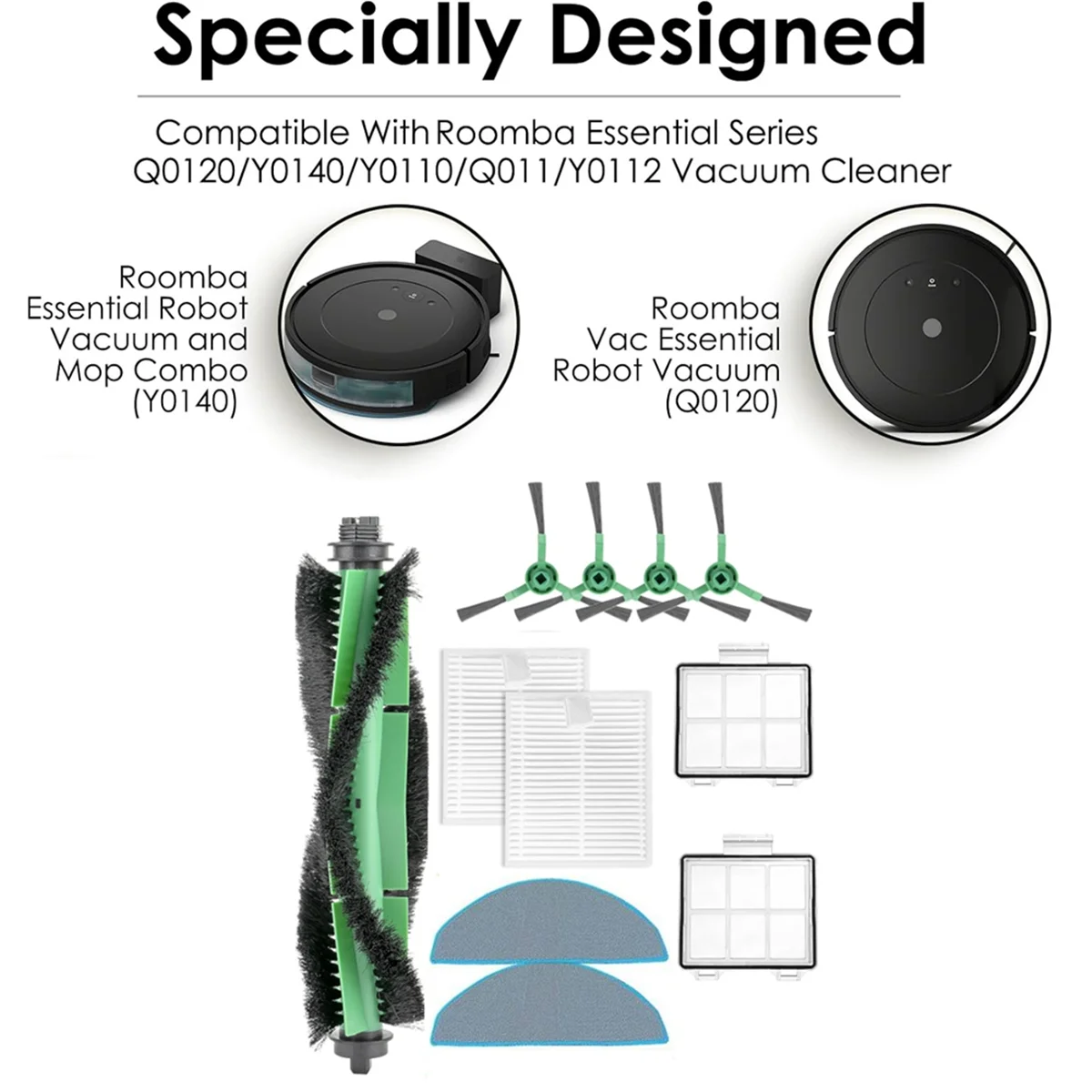 Hot koop Voor Combo Essentiële Robot Y0140 Y0112 Y0110 Q011 Q0120 Vacuüm Bijlagen Roller Zijborstel Filters Mop