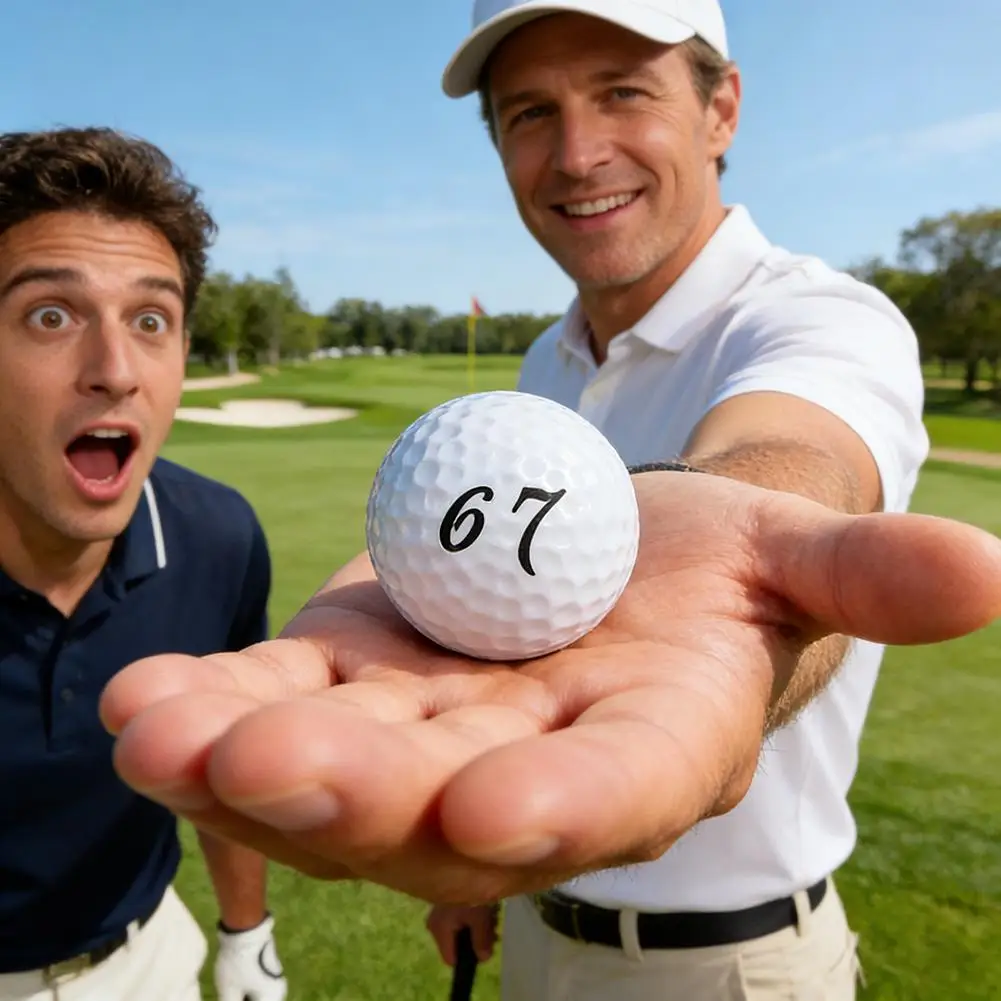 1 قطعة كرات الغولف الممارسة 67-مطبوعة هدايا الغولف لطيف مضحك كرة جولف هدية الرياضة في الهواء الطلق ممارسة كرة جولف لوازم الغولف