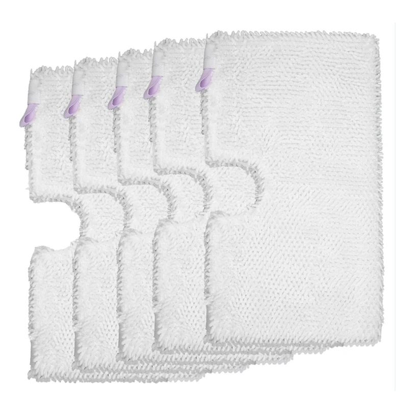 AD-5 Pack Microfiber Steam Pocket Mop Pads Compatible For Shark Rectangle Mop Head S3500 Series S3501 S3601 S3550