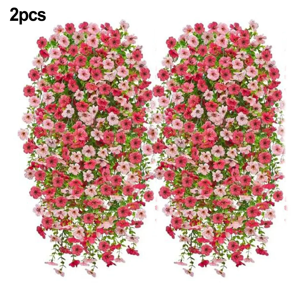 Lifelike Decor Violet Hanging Plants Home Decor Event Ambiance Realistic Appearance Bright Colors For Home Interiors
